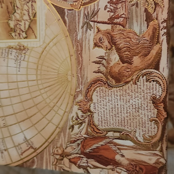 Set 2 Nesting Stackable Decorative Storage Box Old World Map Design New - Picture 11 of 13
